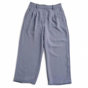 Aritzia Wilfred Women’s Blue Gray Cropped Crepette Trouser Pant